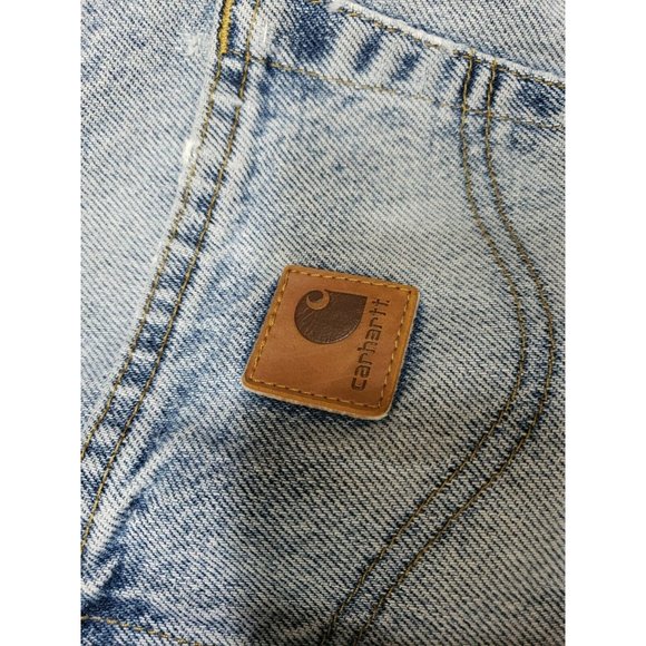 Carhartt Mens 38X32 Blue Straight Traditional Fit Jeans 100% Cotton Distressed - Picture 8 of 9